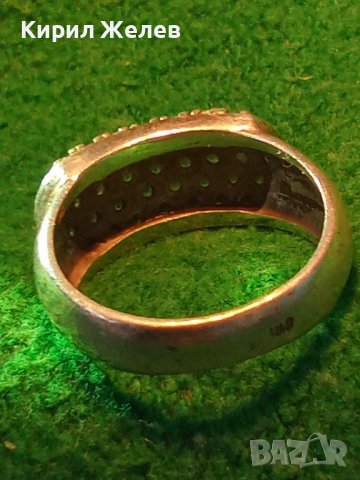 СКЪПОЦЕНЕН БУТИКОВ ЕФЕКТЕН СРЕБЪРЕН ПРЪСТЕН СРЕБРО 925 с МНОГО ЮВЕЛИРНО ФАСЕТИРАНИ ЦИРКОНИ 34605, снимка 3 - Пръстени - 39547546