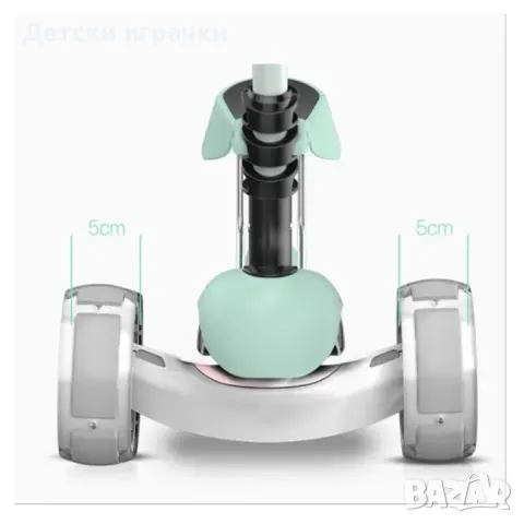 Тротинетка 5в1 с поставка за крачета, родителски контрол, широки гуми, снимка 5 - Скутери и тротинетки - 49640879