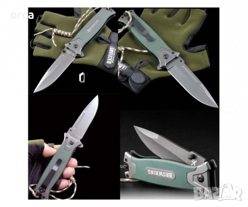 Сгъваем тактически нож Browning Navy Seals Edition 364 – 22 см, снимка 4 - Ножове - 52168147