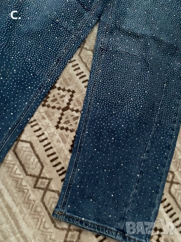 Дамски дънки балон с камъни, снимка 5 - Дънки - 52827040