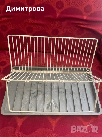 Сушилник метален за чинии /сгъваем/, сушилници за чинии с подложка - 2 бр.