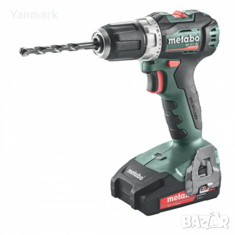 Акумулаторен безчетков винтоверт METABO POWERMAXX BS 18 L BL, 18 V, 60 Nm, с 2 батерии 2 Ah и зарядн, снимка 1 - Винтоверти - 35334954