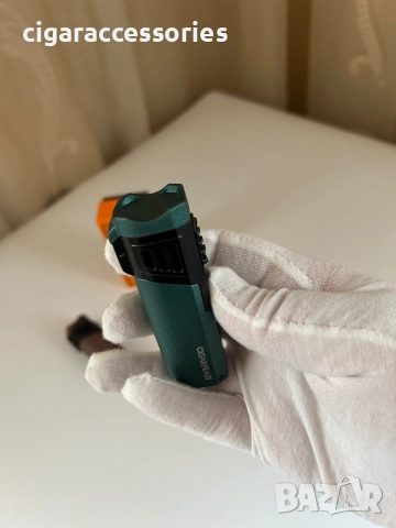 Запалка за пури с 4 турбо пламъка и пънч - 2 цвята, снимка 7 - Запалки - 52800336