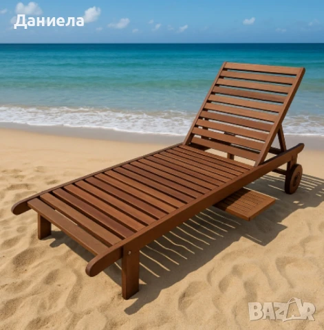 Шезлонг Muhler, Meranti, снимка 5 - Градински мебели, декорация  - 50459211