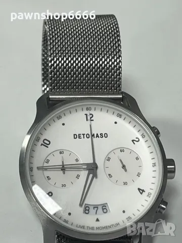 Часовник  Detomaso ЛИМИТИРАНА ИЗДАНИЕ СРЕБРИСТО / БЯЛО, снимка 3 - Мъжки - 49011311