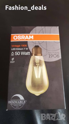 Крушка Osram LED Vintage Edition 1906/LED-Lamp 50W, снимка 4 - Крушки - 33756972