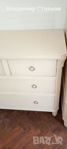 Спален комплект от масивно дърво (бял), снимка 14 - Спални и легла - 50675940