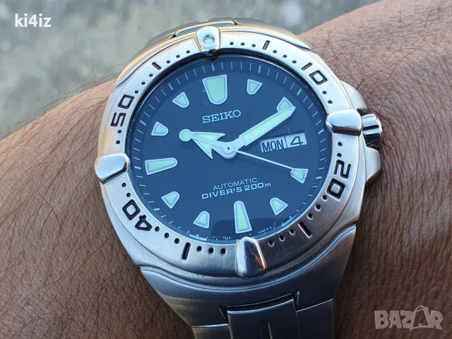 БАРТЕР! Оригинален SEIKO Automatic Diver SKXA33 "Black Monster-Knight" Made in Japan, снимка 2 - Мъжки - 56273824