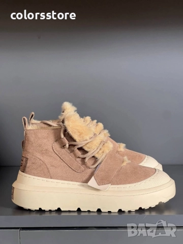 Бежови боти UGG/BR25g, снимка 2 - Дамски боти - 52366458
