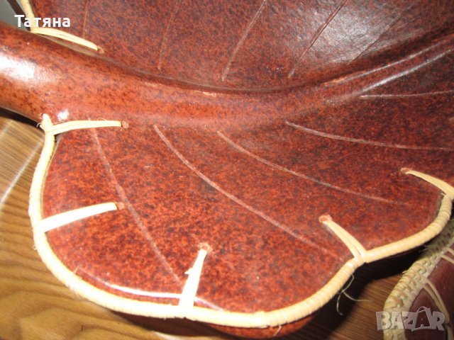 Керамични  настолни лампи , комплект кер.съдове ,обшити с ратани свещници, снимка 6 - Декорация за дома - 32097728