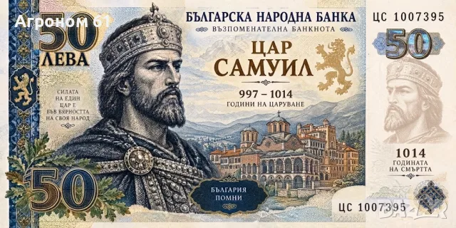 Комплект възпоменателни банкноти Цар Самуил 50 и 100 лева, снимка 3 - Нумизматика и бонистика - 56339619
