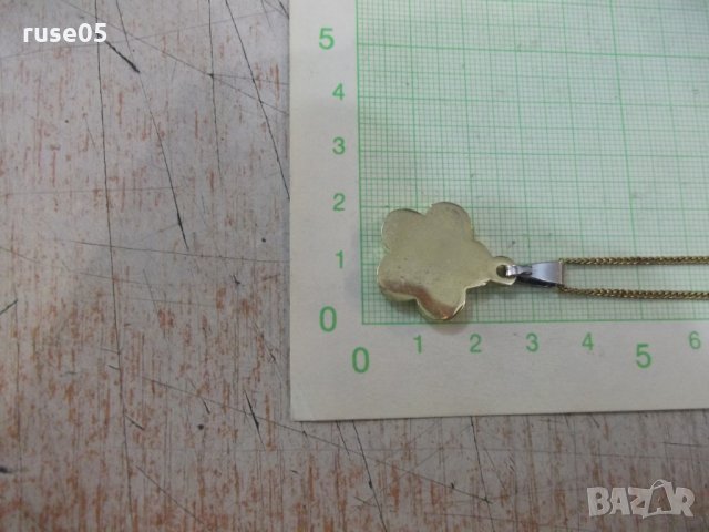 Синджир с висулка "Детелина" с камъни имитационна бижутерия, снимка 6 - Бижутерийни комплекти - 30302903