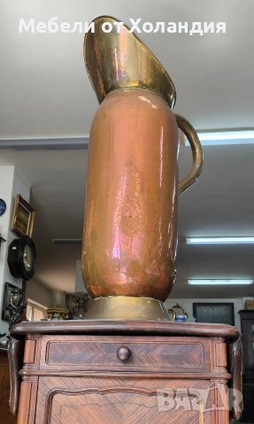 Голяма кана от мед и месинг, снимка 7 - Антикварни и старинни предмети - 54132534