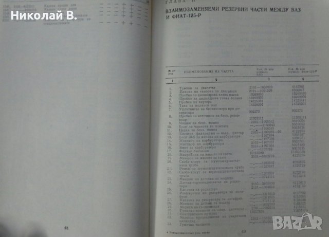 Книга Взаимо заменяеми резервин части за леки автомобили и мотоциклети  Техника София 1988 год, снимка 3 - Специализирана литература - 37593108