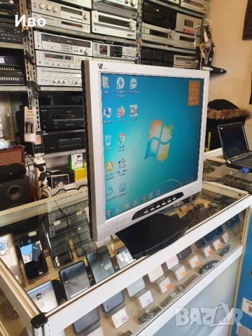 19" монитор Videoseven L19PS Има вградени тонколони. В отлично техническо и визуално състояние., снимка 3 - Монитори - 51997953