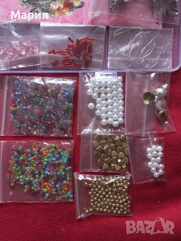 Мъниста и перли комплекти в кутии, снимка 13 - Други - 52669210