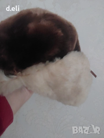 Детска/юноша Кожена ушанка. Вълна , снимка 3 - Шапки - 48496804