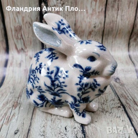 Фигурка - Заек в синьо, снимка 3 - Статуетки - 42894289