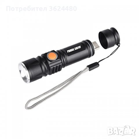 МОЩЕН АКУМУЛАТОРЕН ФЕНЕР С USB ЗАРЕЖДАНЕ, снимка 4 - Прожектори - 39910073