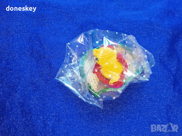 Великденско пиленце от ръчно плетиво, снимка 1