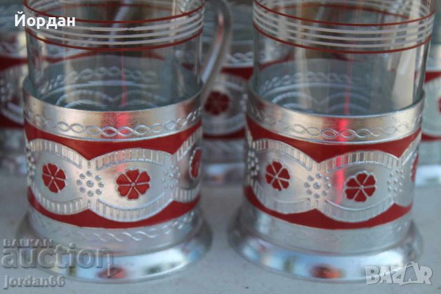 7бр Руски подстакани 1980-1990г, снимка 3 - Колекции - 39145628