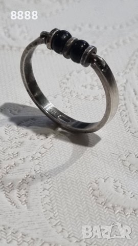Vintage сребърен пръстен 925 проба , снимка 4 - Пръстени - 44217082