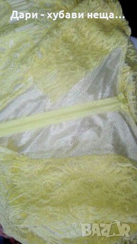 Жълта блуза/топ от дантела, с подплата🍀👗M/L,L🍀👗арт.3007, снимка 4 - Корсети, бюстиета, топове - 33725532