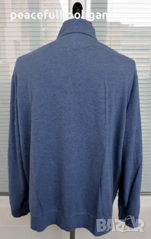 Polo Ralph Lauren Men`s Blue Melange Long Sleeve 1/4 Zip Sweatshirt Size XL/XXL, снимка 10 - Блузи - 49034290