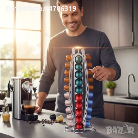 Въртящ се диспенсър за кафе Cheffinger за капсули Nespresso., снимка 5 - Други стоки за дома - 53178024