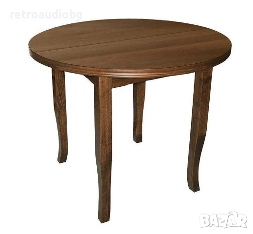 Кръгла трапезна маса Ива Ф100+30 разтегателна, снимка 2 - Маси - 52822573