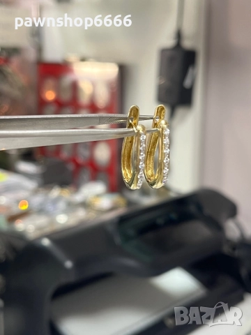 Златни обеци 14К, снимка 3 - Обеци - 52825217