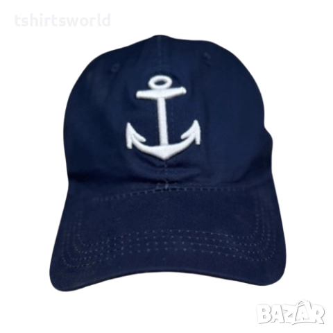 Нова шапка с козирка с Котва в тъмносин цвят, снимка 2 - Шапки - 51605945