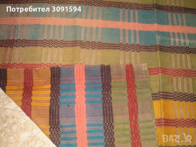 Килим Ръчно тъкан разноцветен вълнен килим от 19 век фолк Арт, снимка 5 - Антикварни и старинни предмети - 48293797