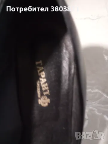 Дамски кожени обувки с ток 9 см, снимка 4 - Дамски обувки на ток - 48735692