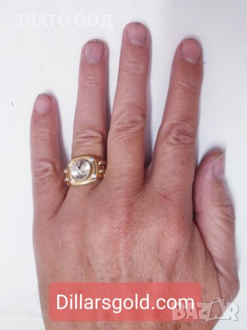 Златни плътни мъжки пръстени-14 К, снимка 9 - Пръстени - 38309178