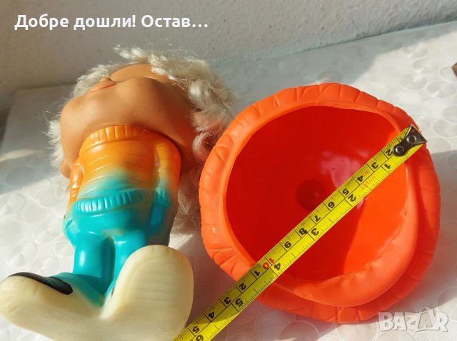 Стара гумена играчка хитро момче с шапка, снимка 5 - Други ценни предмети - 29067321