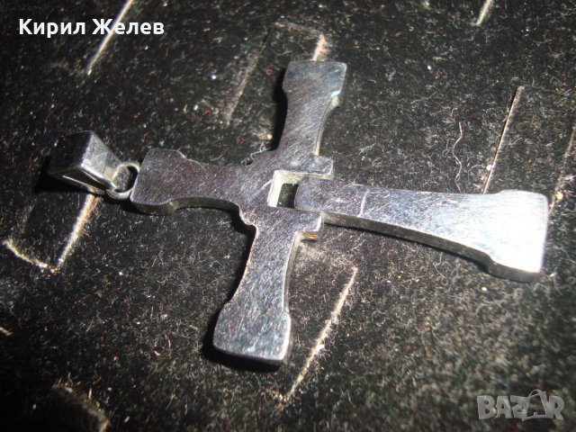 АРТ ДИЗАЙН КРЪСТ с КРИСТАЛИ БЛАГОРОДНА НЕРЪЖДАЕМА СТОМАНА РАЗДВИЖЕН 19685, снимка 11 - Колиета, медальони, синджири - 32088962