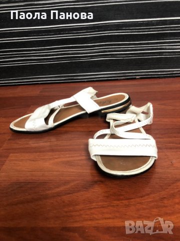 Дамски бели сандали от естествена кожа Sikel , снимка 3 - Сандали - 31873950