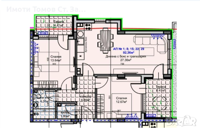 Просторен тристаен апартамент в кв. Жезелник-запад, снимка 2 - Апартаменти - 51496565