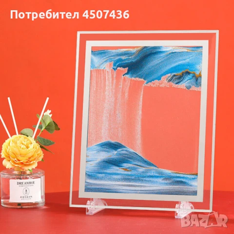 Стъклен пясъчен арт-Стояща динамична 3D картина с движещ се пясък, декорация за дома и офис, снимка 9 - Декорация за дома - 50797252