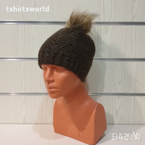 Нова зимна дамска шапка СилвърСтар с подплата плюш в кафяв цвят, снимка 12 - Шапки - 35510329