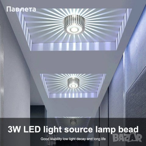 декоративна LED лампа, снимка 6 - Лампи за стена - 42666002