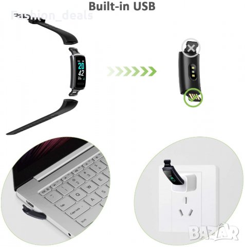 Смарт часовник фитнес тракер Монитор за спорт Крачкомер Водоустойчив, снимка 3 - Смарт часовници - 33764844