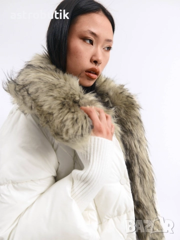 Зимно яке със сваляща се яка от пух, снимка 4 - Якета - 51851158