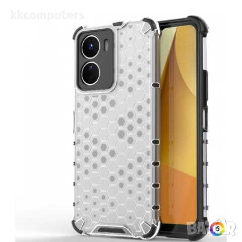 vivo Y16 4G Силиконов Калъф Honeycomb TPU и Протектор, снимка 6 - Калъфи, кейсове - 50741717