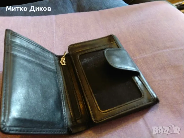 Портфейл Гранде марков естествена кожа с вътрешен цип 120х85мм нов, снимка 5 - Портфейли, портмонета - 50113719