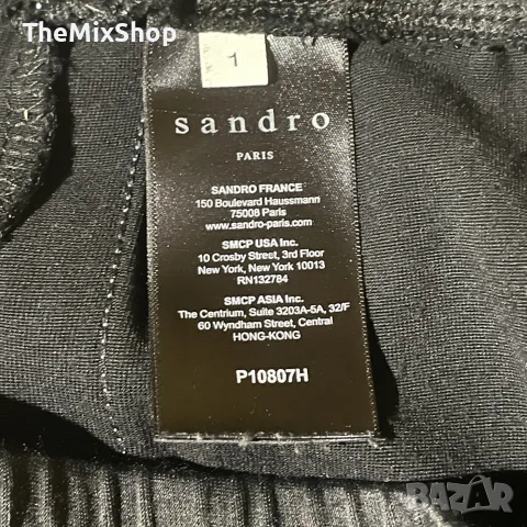 Дамски панталон Sandro Paris | Размер 1 / S | Side Stripe Knit Flare Track Pants, снимка 5 - Панталони - 56074510
