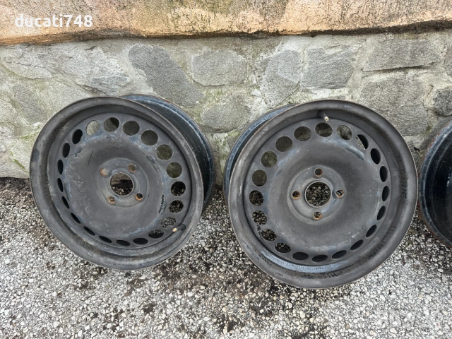 4бр. железни джанти 4х100 - Opel, снимка 5 - Гуми и джанти - 53928603