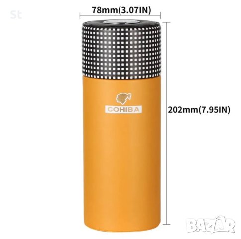 Кожена кутия за пури COHIBA кохиба хумидор, снимка 4 - Други - 42114308