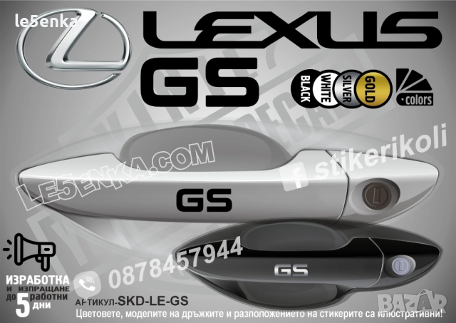 Lexus GS стикери дръжки SKD-LE-GS